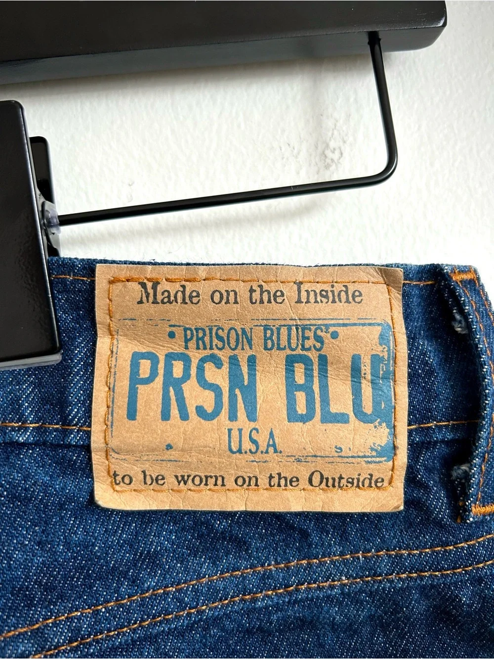 Vintage Y2K Dark Wash Prison Blues Denim Pants